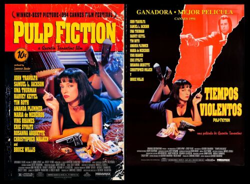 761. One Sheets (2) (27" x 40", 26.75" x 36.5"); Regular and Spanish Language; Very Fine+ Rolled ### PULP FICTION (1994)