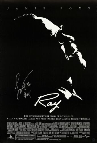 766. Commercial Poster (26" x 38") Signed by Jamie Foxx (Grad Authenticated); Very Fine+ Rolled ### RAY (2004)