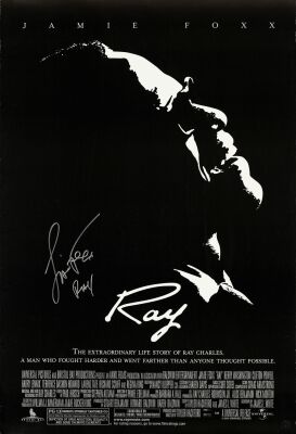 766. Commercial Poster (26" x 38") Signed by Jamie Foxx (Grad Authenticated); Very Fine+ Rolled ### RAY (2004)