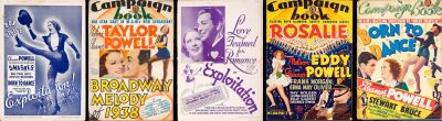 784. Pressbooks (3) With Heralds (2) and Exhibitor Booklets (2) (14" x 20"); Fine+ ### ROSALIE [1937] AND OTHER ELEANOR POWELL PRESSBOOKS [5]