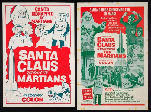 787. One Sheets (2) (27.5" x 40", 27" x 41"); Very Fine Folded ### SANTA CLAUS CONQUERS THE MARTIANS (1964)
