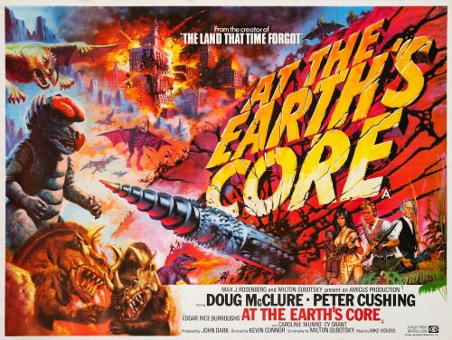322. British Quad (40" x 30"); Country-of-Origin; Very Fine+ Folded ### AT THE EARTH'S CORE (1976)