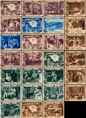 795. Title Lobby Cards & Lobby Cards (27) (11" x 14"); The Bradleigh Vinson Collection; Chapters 3, 4, 5, 11, 12; Fine+ ### SERIAL: JUNGLE GIRL (1941)