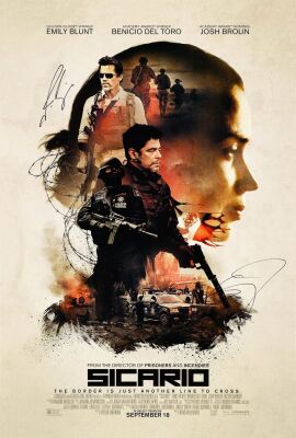 803. One Sheet (27" x 41") Signed by Emily Blunt and Josh Brolin (JSA COA); Double-Sided; Very Fine Rolled ### SICARIO (2015)