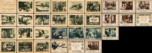 804. Title Lobby Cards & Lobby Cards (31) (11" x 14"); "Perils of Thunder Mountain," "The Riddle Rider" and "The Diamond Master"; Very Fine- ### SILENT SERIAL LOBBY CARDS (1919, 1924, 1929)