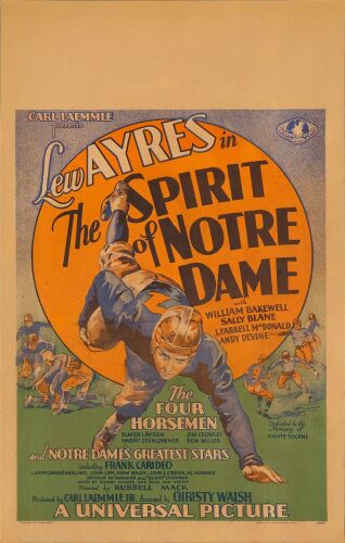 837. Window Card (14" x 21.5"); Stone Lithograph; Fine ### THE SPIRIT OF NOTRE DAME (1931)