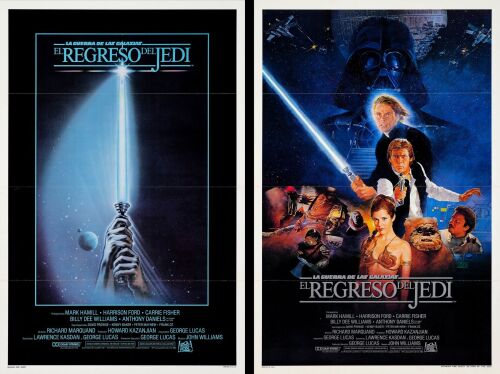 862. Spanish One Sheets (2) (27" x 41"); Styles A and B; Very Fine+ Tri-Folded ### STAR WARS: RETURN OF THE JEDI (1983)