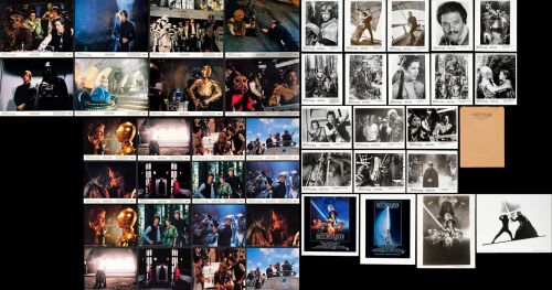 867. Mini Lobby Card Set (8), Deluxe Mini Lobby Card Set (8), Lobby Card Set (8), B&W Poster Art Prints (2), Color Marque Print, Color Six Sheet Print (8" x 10", 11" x 14" and Other Sizes); Very Fine+ ### STAR WARS: RETURN OF THE JEDI (1983)