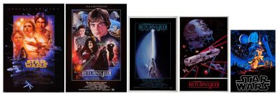 870. One Sheets (2) and Commercial Posters (3) (27" x 40", 22" x 34", 20" x 28"); Very Fine+ Rolled ### STAR WARS FRANCHISE (1977 - 2013)