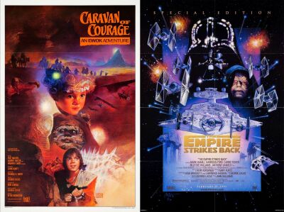 874. One Sheets (2) (27" x 40", 27" x 41"); Advance Version C, International Style A; Near Mint Folded + Tri-Folded ### STAR WARS: THE EMPIRE STRIKES BACK - SPECIAL EDITION / CARAVAN OF COURAGE: AN EWOK ADVENTURE (R-1997, 1984)