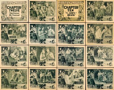 890. Title Lobby Cards & Lobby Cards (16) (11" x 14"); The Bradleigh Vinson Collection; Chapters Ten - Fourteen; Fine+ ### TARZAN THE MIGHTY (1928)