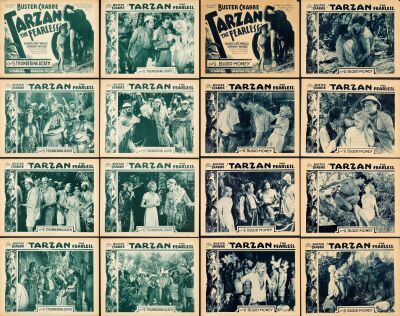 893. Lobby Card Sets (2) (11" x 14"); The Bradleigh Vinson Collection; Chapters 3 & 5; Very Fine- ### TARZAN THE FEARLESS (1933)