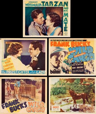 895. Lobby Cards (5) (11" x 14"); Very Fine- ### TARZAN AND HIS MATE [1934] AND OTHERS 1930s LOBBY CARDS (1933, 1934)
