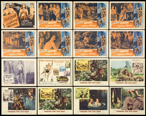 906. Title Lobby Cards & Lobby Cards (70) (11" x 14", 11.75" x 8.25"); The Bradleigh Vinson Collection; Very Fine- ### TARZAN AND THE LEOPARD WOMAN [1946] AND OTHERS LOBBY CARDS [70] (R-1950 - 1999)