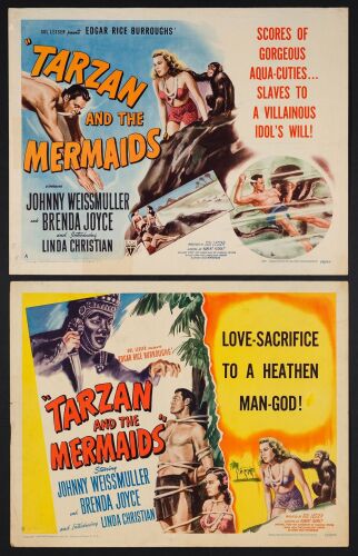 908. Half Sheets (2) (22" x 28"); The Bradleigh Vinson Collection; Styles A and B; Fine+ Folded ### TARZAN AND THE MERMAIDS (1948)