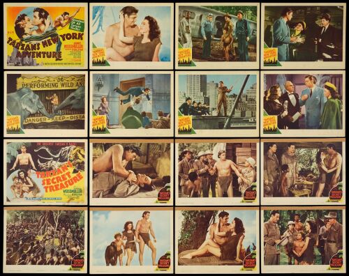 914. Title Lobby Cards & Lobby Cards (77) (11" x 14"); The Bradleigh Vinson Collection; Fine+ ### TARZAN'S NEW YORK ADVENTURE [1948] AND OTHERS LOBBY CARDS [77] (1932 - 1959)