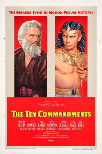 919. One Sheet (27" x 41"); Style B; Very Fine- Folded ### THE TEN COMMANDMENTS (1956)
