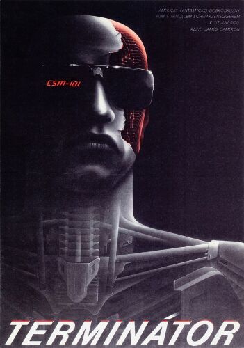 922. First Release Czech Poster (11" x 15.5"); The Collection of the Late J. Stephen Ryan; Near Mint Rolled ### THE TERMINATOR (1990)