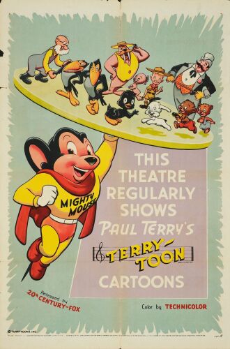 924. Stock One Sheet (27" x 41"); Very Fine Folded ### TERRY-TOON CARTOONS (1955)