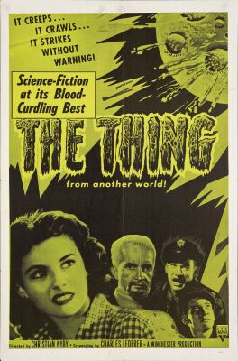 930. One Sheet (27" x 41"); Very Fine+ Folded ### THE THING FROM ANOTHER WORLD (R-1957)