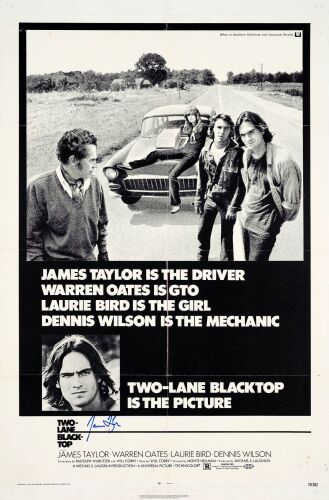 951. One Sheet (27" x 41") Signed by James Taylor (JSA COA); Very Fine Folded ### TWO-LANE BLACKTOP (1971)