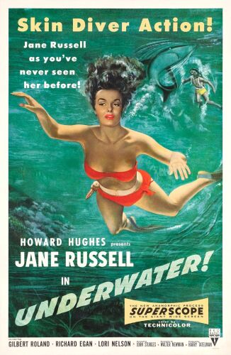 952. One Sheet (27" x 41"); The Collection of the Late J. Stephen Ryan; Very Fine on Linen ### UNDERWATER! (1955)