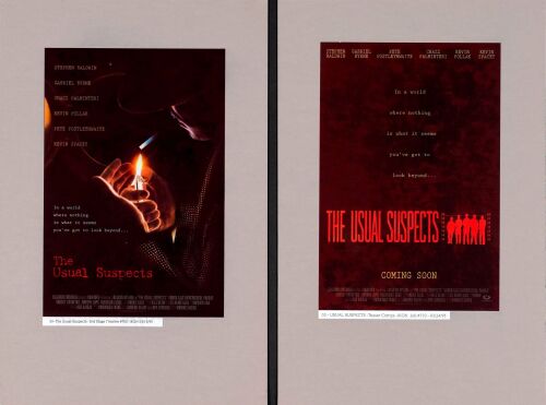 956. Poster Comps (2) (10" x 15"); The Collection of the Late J. Stephen Ryan; Near Mint on Cardstock ### THE USUAL SUSPECTS (1995)