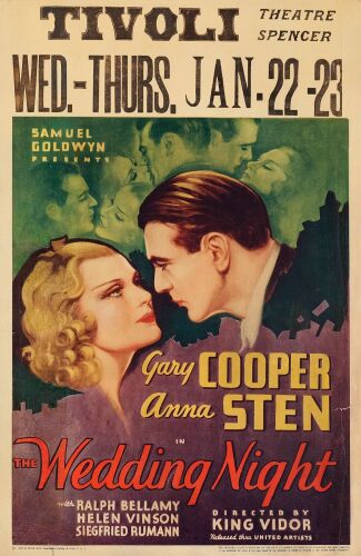 965. Window Card (14" x 22"); Fine- ### THE WEDDING NIGHT (1935)