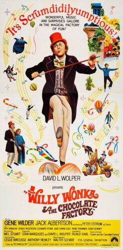 975. Australian Three Sheet (40" x 78"); Hand Lithograph; Near Mint Folded ### WILLY WONKA & THE CHOCOLATE FACTORY (1971)