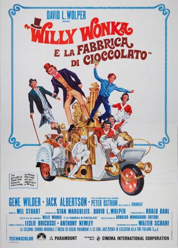 977. Italian Four Fogli (54.5" x 77"); The Collection of the Late J. Stephen Ryan; Near Mint Folded ### WILLY WONKA & THE CHOCOLATE FACTORY (1971)