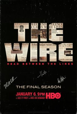 979. One Sheet (27" x 40") Signed by Michael K. Williams, Seth Gilliam and Jamie Hector (Grad Authenticated); Fine+ Rolled ### THE WIRE (2008)