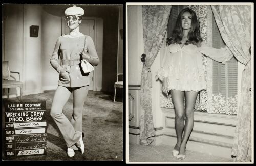 983. Double-Weight Oversized B&W Photographs Featuring Sharon Tate (2) (10.25" x 13.5", 11" x 14"); Very Fine+ ### THE WRECKING CREW (1969)
