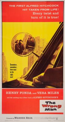 984. Three Sheet (42" x 79"); The Collection of the Late J. Stephen Ryan; Very Fine+ on Linen ### THE WRONG MAN (1956)