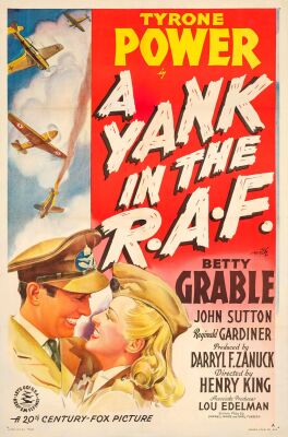 986. One Sheet (27" x 41"); Style A, Stone Lithograph; Very Fine- on Linen ### A YANK IN THE R.A.F. (1941)