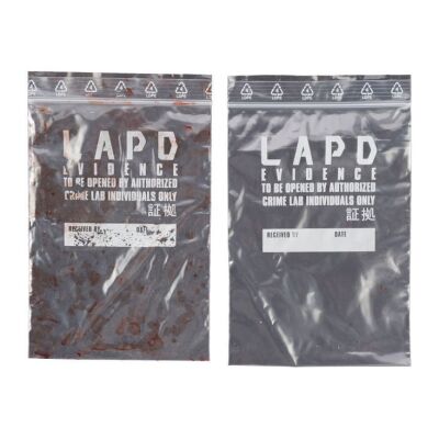 16. Pair of LAPD Evidence Bags for Sapper Morton (Dave Bautista) Investigation ### BLADE RUNNER 2049 (2017)