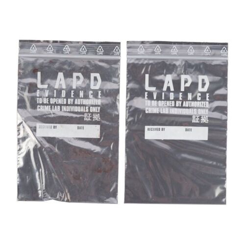 219. Pair of LAPD Evidence Bags for Sapper Morton (Dave Bautista) Investigation ### BLADE RUNNER 2049 (2017)