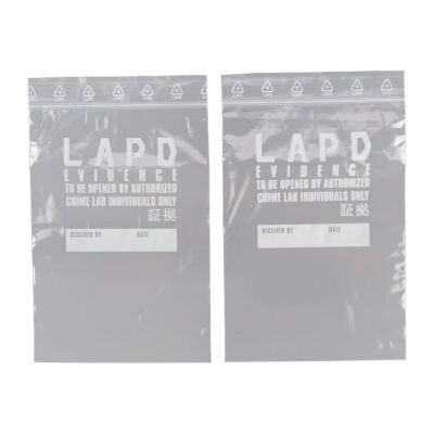 254. Pair of LAPD Evidence Bags for Sapper Morton (Dave Bautista) Investigation ### BLADE RUNNER 2049 (2017)