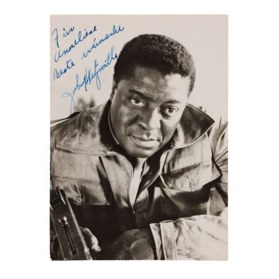 Lot # 6. Rare John Kitzmiller (Quarrel) Autographed Photograph ### JAMES BOND: DR. NO (1962)