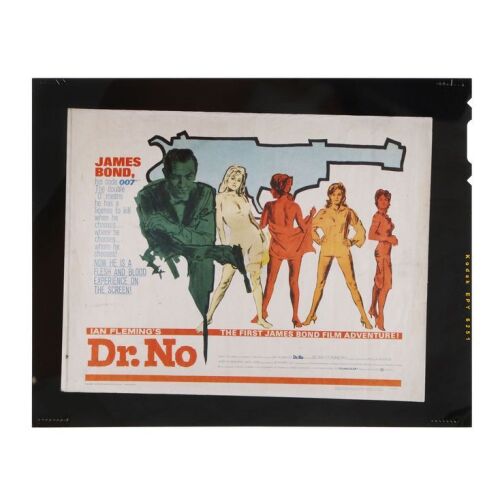 Lot # 9. US Half-Sheet Transparency; 5" x 4"; Very Fine+; Flat ### JAMES BOND: DR. NO (1962)