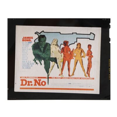 Lot # 9. US Half-Sheet Transparency; 5" x 4"; Very Fine+; Flat ### JAMES BOND: DR. NO (1962)