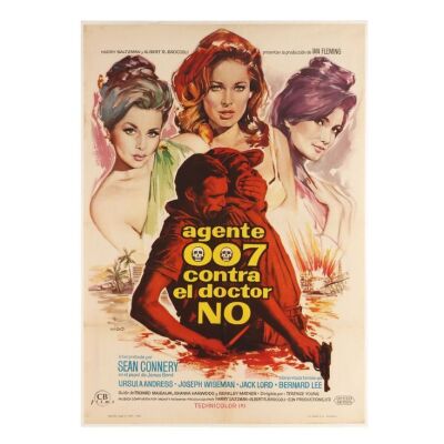 Lot # 15. Spanish One-Sheet, 1963 (First Release); 27.5" x 38.75"; Very Fine-; Rice Paper-Backed ### JAMES BOND: DR. NO (1962)