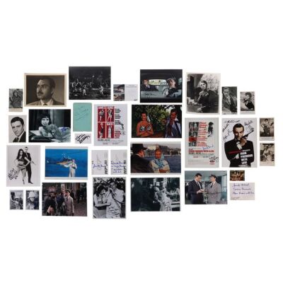 Lot # 29. Collection of 36 Cast and Crew Autographs Including Lotte Lenya, Daniela Bianchi, Pedro Armend&aacute;riz, Lewis Gilbert and More ### JAMES BOND: FROM RUSSIA WITH LOVE (1963)