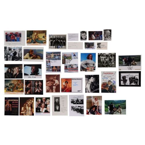 Lot # 52. Collection of 39 Cast and Crew Autographs Including Honor Blackman, Gert Frobe, Shirley Eaton, Shirley Bassey, Guy Hamilton and More ### JAMES BOND: GOLDFINGER (1964)