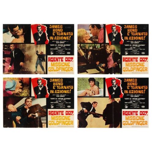 Lot # 57. Four Italian Photobustas, 1965 (First Release); 26.5" x 18.75"; Very Good; Folded ### JAMES BOND: GOLDFINGER (1964)