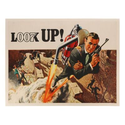 Lot # 66. British "Look Up!" Gala Premiere Quad-Sized Poster, 1965; 40" x 30"; Very Fine-; Linen-Backed ### JAMES BOND: THUNDERBALL (1965)