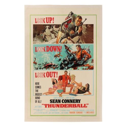 Lot # 76. US One-Sheet, 1965; 27" x 41"; Fine-; Linen-Backed ### JAMES BOND: THUNDERBALL (1965)