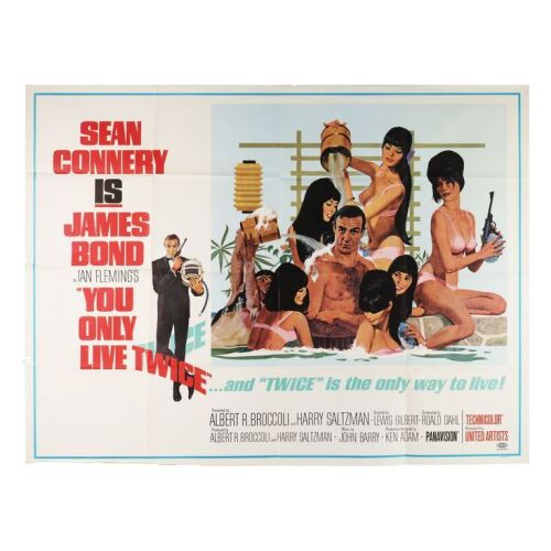 Lot # 96. US Subway (Style C), 1967; 60" x 45"; Fine+; Folded ### JAMES BOND: YOU ONLY LIVE TWICE (1967)