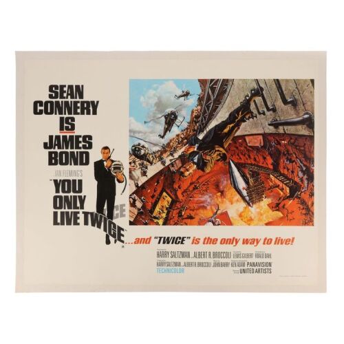 Lot # 99. British Quad (Style A), 1967; 40" x 30"; Very Fine+; Linen-Backed ### JAMES BOND: YOU ONLY LIVE TWICE (1967)