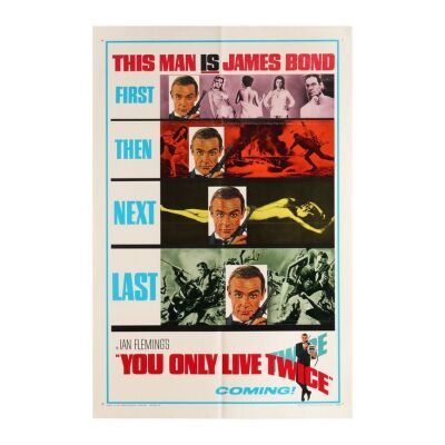 Lot # 102. US Advance One-Sheet, 1967; 27" x 41"; Fine; Folded ### JAMES BOND: YOU ONLY LIVE TWICE (1967)