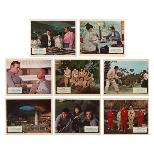 Lot # 109. Set of Eight British Front of House Cards, 1967; 10" x 8"; Very Fine+; Flat ### JAMES BOND: YOU ONLY LIVE TWICE (1967)